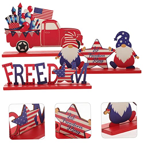 Warmhm 6 Stck. Patriotische Holzdekoration Teiliges Unabhängigkeitstag Tischaufsatz für Büro Feier Memorial Day Veterans Day Warmhm 6 Stck. Patriotische Holzdekoration Teiliges Unabhängigkeitstag Tischaufsatz für Büro Feier Memorial Day Veterans Day von Warmhm