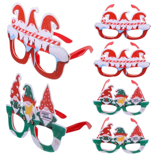 Warmhm 6 Stück Dekorationen Weihnachtsbrille Blinken Brillengestell Weihnachtsparty-brille Ornamente Weihnachtsfeier Versorgung Partybrille Prop Dekorative Gläser Für Partys Plastik von Warmhm