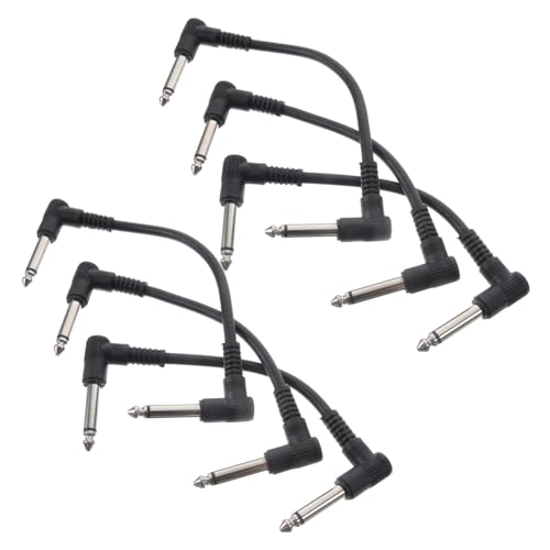 Warmhm 6 Stück Gitarren Effektkabel Flachdesign Audio Patchkabel für Gitarre Bass Mixer Stabile Klangübertragung Leicht und Kompakt für Musikinstrumente von Warmhm