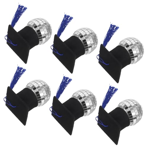 Warmhm 6 Stück Graduationsmütze Toppers mit Fransen und Mini Disco Kugeln für Graduation Party und Feierlichkeiten Warmhm 6 Stück Graduationsmütze Toppers mit Fransen und Mini Disco Kugeln für Graduation Party und Feierlichkeiten von Warmhm