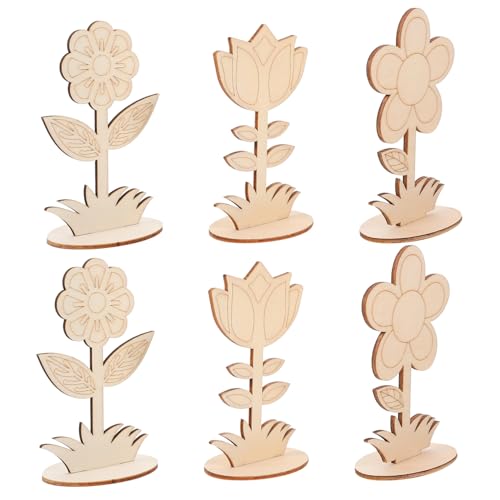 Warmhm 6 Stück Holz Blume Dekoration Stiele hängend dekorativ lackierbar Ornamente leer DIY Holzblume zum Basteln Holzhandwerk unvollendet Blumendekor aus Holz unbemalte Holzblume hölzern Warmhm 6 Stück Holz Blume Dekoration Stiele hängend dekorativ lackierbar Ornamente leer DIY Holzblume zum Basteln Holzhandwerk unvollendet Blumendekor aus Holz unbemalte Holzblume hölzern von Warmhm