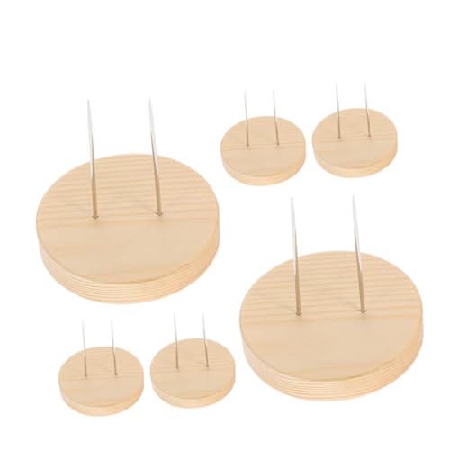 Warmhm 6 Stück Holzsockel DIY Styling Teile Material Figur Filzen Puppenständer Figurenständer Puppenstütze Häkelständer Tragbares Präsentationsregal Für Puppen Puppenständer Beige von Warmhm