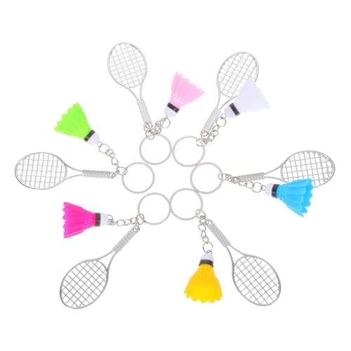 Warmhm 6 Stück Mini Badminton Schlüsselanhänger aus Metall mit Federball Anhänger Leichte Sport Schmuckanhänger für Rucksäcke Taschen Partygeschenke Kreative und Tragbare Accessoires Warmhm 6 Stück Mini Badminton Schlüsselanhänger aus Metall mit Federball Anhänger Leichte Sport Schmuckanhänger für Rucksäcke Taschen Partygeschenke Kreative und Tragbare Accessoires von Warmhm