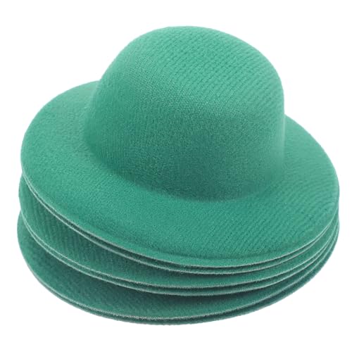 Warmhm 6 Stück Mini-Cowboyhut Mini-Hüte für Puppenhäuser Puppenhut- Miniatur-Hutdekoration Kleiner Hut Kinderkleider kinderkleidung Mini-Hut kleine Hüte zum Basteln Stoff Green von Warmhm