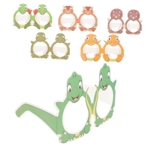 Warmhm 6 Stück Teiliges Dinosaurier Kinderparty Brillen Bunte Dino Partybrillen für Jungen und Mädchen Leicht als Partydeko und Mitgebsel für Geburtstagsfeiern von Warmhm