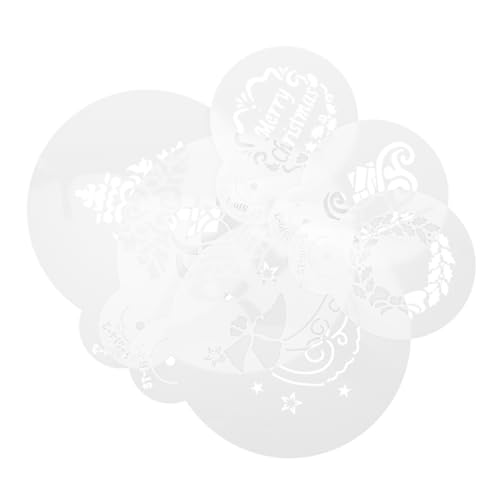 Warmhm 6 Stück Teiliges Kreatives Kaffeekunst Schablonen Wiederverwendbare Tortendekoration Vorlagen für Kuchen Cupcakes Kekse und Latte Art Einfach zu Reinigen Vielseitig Einsetzbar von Warmhm