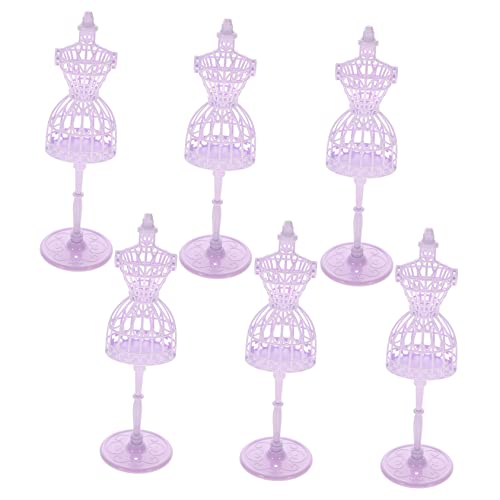 Warmhm 6 Stück Teiliges Puppenständer für Kleider Mini Doll Dress Mannequins zur Präsentation von Puppenkleidung und Platzsparend und Puppenliebhaber von Warmhm