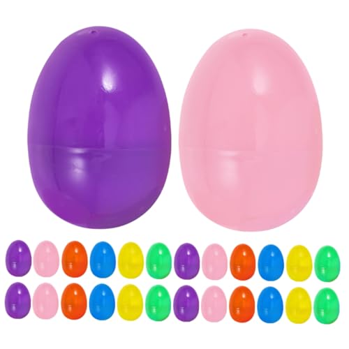 Warmhm 60 Stück Ostereier Für Mädchen Jumbo-eier Fälschung Extra Große Eier Party Blaue Eier Bunt Favorisieren Eier Dekorationen Jagd Behandeln Füllen Süßigkeiten Befüllbar Pp von Warmhm