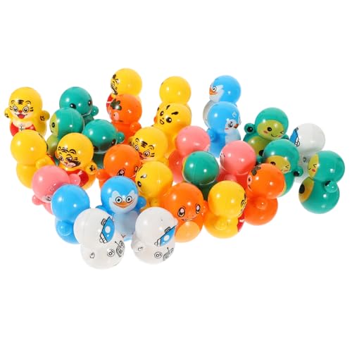 Warmhm 60Stücke Mini Wackelspielzeug Tierdekoration Mini Tumbler Spielzeuge Für Geburtstagsfeier Mitgebsel Zufällige Farben Wackeltiere Für Spaß von Warmhm