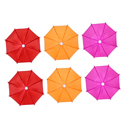 Warmhm 6St Mini-Spielzeug-Regenschirm Regenschirm Spielzeug sonniger Regenschirm Dekor Spielzeuge Mini-Bastelschirm Regenschirm-Modell Miniatur Regenschirm für Kinder süßer Regenschirm von Warmhm