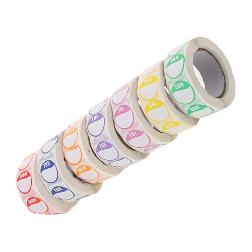 Warmhm 7 Rollen Selbstklebende Wochenaufkleber Wochentag Etiketten für Lebensmittel Verpackung Hotel Bäckerei Zeitmanagement Kalenderaufkleber Langlebige Ablösbare Wochenplaner Aufkleber Warmhm 7 Rollen Selbstklebende Wochenaufkleber Wochentag Etiketten für Lebensmittel Verpackung Hotel Bäckerei Zeitmanagement Kalenderaufkleber Langlebige Ablösbare Wochenplaner Aufkleber von Warmhm