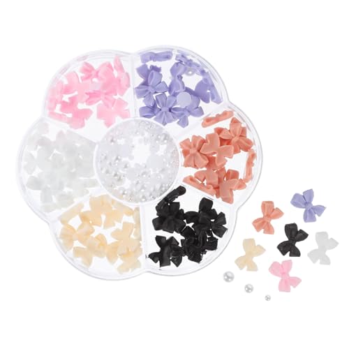 Warmhm 7Gitter Nageldekorationen mit Perlen und Schleifen Maniküre Anhänger für Damen DIY Nail Art Charms Dekorative Nagelanhänger für Designs und Salon Nutzung Warmhm 7Gitter Nageldekorationen mit Perlen und Schleifen Maniküre Anhänger für Damen DIY Nail Art Charms Dekorative Nagelanhänger für Designs und Salon Nutzung von Warmhm