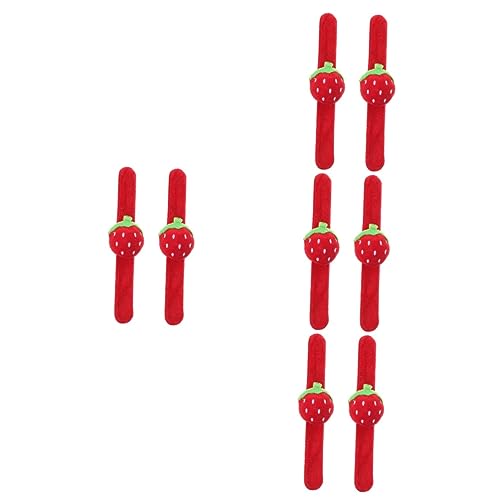 Warmhm Partyzubehör 8 Stk Plüschring Plüsch-Schnapparmbänder Haarspangen für Kinder Spielzeuge Haarnadel Fruchtschnapparmbänder Fruchtschlagarmbänder Spielzeug Mini Plüschtier Armband von Warmhm