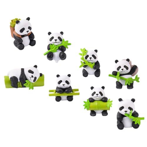Warmhm 8 Stück Teiliges Panda Figuren Süße Panda Dekoration aus Stabilem Harz für Desktop Teetisch und Kuchendekoration für Partys und Warmhm 8 Stück Teiliges Panda Figuren Süße Panda Dekoration aus Stabilem Harz für Desktop Teetisch und Kuchendekoration für Partys und von Warmhm