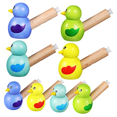 Warmhm 8 Stück Vogelpfeife Vogelpfeife, Mundpfeife Musikspielzeug für Babys Wasservogelpfeife Spielzeugpfeifen Pfeifenspielzeug Kinderspielzeugvogel Pfeife PVC von Warmhm