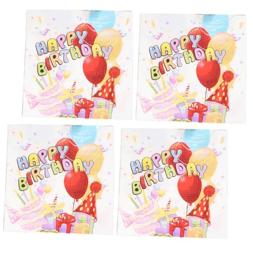 Warmhm 80 Blatt Einweg-Servietten Papierservietten für Geburtstagsfeiern rosa Gewebe Party Konfetti Servietten zum 90. Geburtstag Dessert Servietten Mittagsservietten von Warmhm