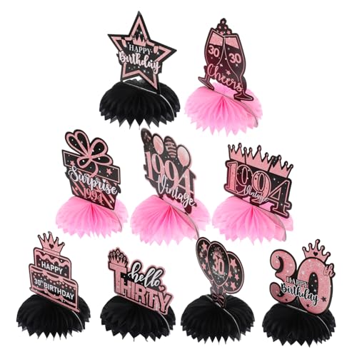 Warmhm 9 Stück Geburtstagsfeier Dekoration Mittelstücke Lustig Ornamente Party Fiesta Dekorationen Geburtstag Kulisse Junggesellin Thematisiert Mutter Junge Tisch Papier von Warmhm
