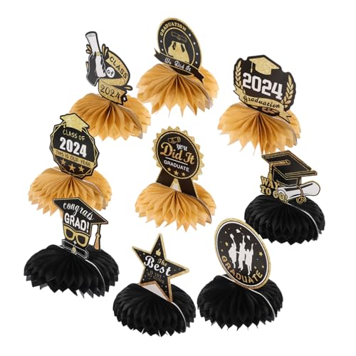 Warmhm 9 Stück Graduation Wabendekoration Party-wabe Dekorationen Mittelstücke Für Die Abschlussfeier Gold Abschlussball Abschlusstisch Herzstück Abschlussdekor Blumen- Modern Papier Warmhm 9 Stück Graduation Wabendekoration Party-wabe Dekorationen Mittelstücke Für Die Abschlussfeier Gold Abschlussball Abschlusstisch Herzstück Abschlussdekor Blumen- Modern Papier von Warmhm