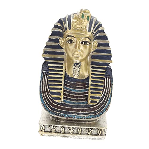 Warmhm Ägyptische Pharao-Ornamente Mini-Ägyptische Mumifizierungsstatue Figur Tutanchamun-Büste Skulptur Für Frauen Inneneinrichtung Bücherregal-Dekoration Mini-Harzfiguren von Warmhm