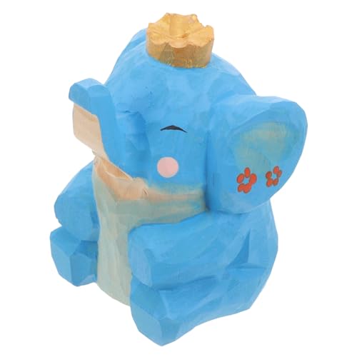 Warmhm Babyelefanten-Holzschnitzornamente Dinosaurier Elefant Wandkunst Plüsch bescherung Weihnachten weihnachsgeschenk bastelset Tierornament aus Holz Holztier schmücken hölzern Sky-Blue von Warmhm