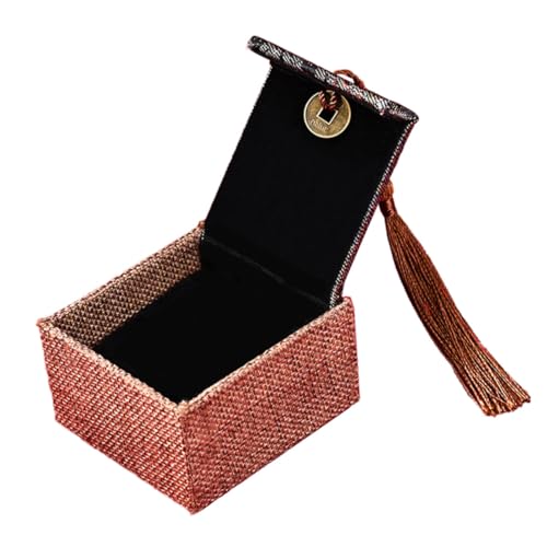 Warmhm Chinesische Schmuckschatulle Praktische Aufbewahrungsbox für Ohrringe und Ringe Langlebiges Material Tragbares Design Geschenkidee für Frauen und Mädchen Warmhm Chinesische Schmuckschatulle Praktische Aufbewahrungsbox für Ohrringe und Ringe Langlebiges Material Tragbares Design Geschenkidee für Frauen und Mädchen von Warmhm