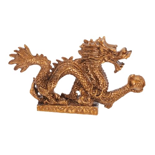 Warmhm Feng Shui-Ornament Kunstharz Chinesische Drachenstatue Schreibtischdekoration Lebensechte Drachenfigur Aus Kunstharz Exquisite Details Warmhm Feng Shui-Ornament Kunstharz Chinesische Drachenstatue Schreibtischdekoration Lebensechte Drachenfigur Aus Kunstharz Exquisite Details von Warmhm