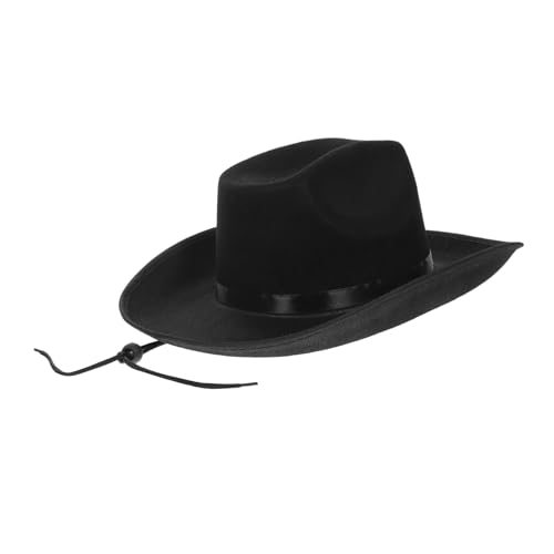 Warmhm Cowboyhut Gewebe mit Verstellbarem Kinnseil Unisex Hut für Outdoor Aktivitäten und Western Themenpartys Uv Schutz Leicht und Bequem von Warmhm