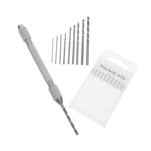 Warmhm Doppelendiges Sechskant Bohrerset für Uhrenreparatur Mini Bohrer mit Pliergriff für Brillen und Schmuckreparatur Vielseitig Einsetzbar Hochwertiges Kupfermaterial von Warmhm