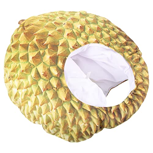 Warmhm Durian-kopfbedeckung Weiche Warme Mütze Lustige Partymütze -geburtstagsparty-zubehör Plüsch- -mütze Neuheit Partyhut Fruchtkostümhut Geburtstagsparty Liefert Kind Karikatur Stoff von Warmhm
