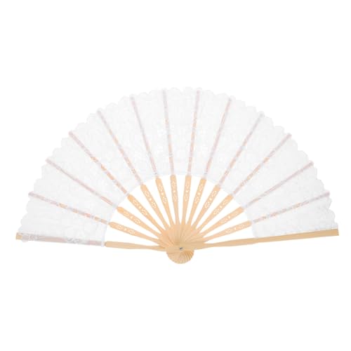 Warmhm Eleganter Faltfächer mit Spitzenmuster Handfächer für Hochzeiten Partys und Heimdekoration Luxuriöse Quasten und Raffinierte Details für Braut Events und Festliche Anlässe von Warmhm