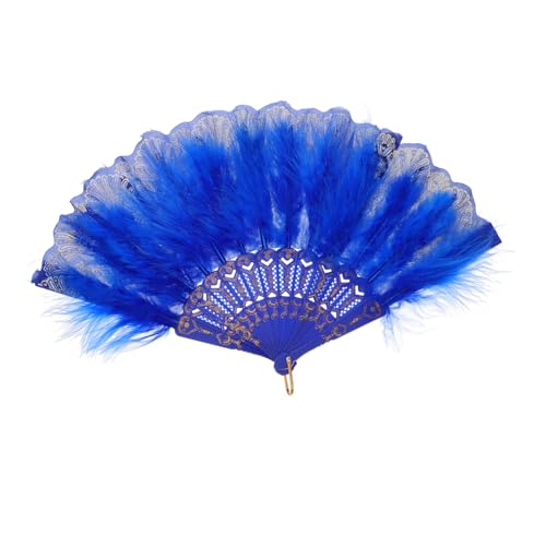 Warmhm Faltbarer Handfächer Damen Vintage Chinesischer Tanz Fächer mit Antikem Design Leicht und Tragbar für Hochzeit Party Teezeremonie Blau Warmhm Faltbarer Handfächer Damen Vintage Chinesischer Tanz Fächer mit Antikem Design Leicht und Tragbar für Hochzeit Party Teezeremonie Blau von Warmhm