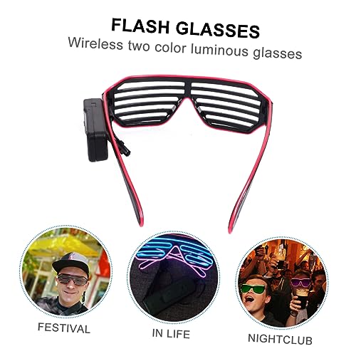 Warmhm Flashing Line Glowing Glasses Dual Color LED Party Brille für Blitzmodi Leichtes und Sicheres Kunststoffmaterial für Partys Halloween Clubs und Mehr Farbe Zufällig Warmhm Flashing Line Glowing Glasses Dual Color LED Party Brille für Blitzmodi Leichtes und Sicheres Kunststoffmaterial für Partys Halloween Clubs und Mehr Farbe Zufällig von Warmhm