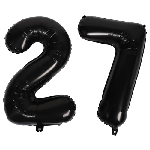 Warmhm Folienballons Schwarz Geburtstag Deko Große Helium Luftballons Zahlendekoration Für Jubiläum Einfach Aufblasbar Wetterfest Für Innen Und Außen Stilvolle Partyakzente von Warmhm