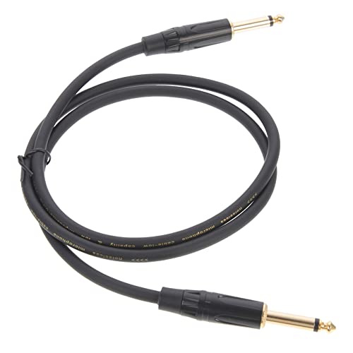 Warmhm Gitarren Audiokabel Professionelles Schwarzes Kabel Für Elektrische Gitarren Und Mikrofone Männlich Zu Männlich Für Studio Und Bühne von Warmhm