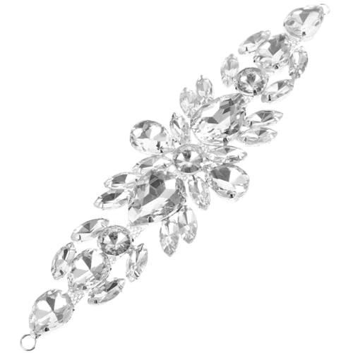 Warmhm Glänzende Strass Applikation Wassertröpfchen Motiv Leichte Dekorative Patches für Brautkleid Gürtel DIY Modeaccessoires von Warmhm