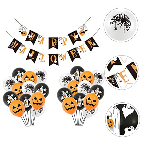 Warmhm Halloween Ballon Deko Teilig mit Kürbis Geist Motiven Langlebig und Luftdicht Vielseitig für Halloween Party Foto Requisiten Sicher für Haus und Gastronomie Warmhm Halloween Ballon Deko Teilig mit Kürbis Geist Motiven Langlebig und Luftdicht Vielseitig für Halloween Party Foto Requisiten Sicher für Haus und Gastronomie von Warmhm