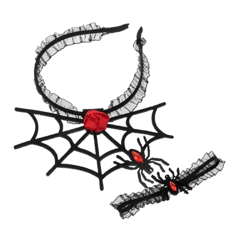 Warmhm Halloween-Dekorationsset Stirnband für Spinnenkostüme Choker-Requisiten Spinnen-Stirnband-Kostüm Kostüm Haarband für Frauen Cosplay-Haarreifen Stoff Schwarz Warmhm Halloween-Dekorationsset Stirnband für Spinnenkostüme Choker-Requisiten Spinnen-Stirnband-Kostüm Kostüm Haarband für Frauen Cosplay-Haarreifen Stoff Schwarz von Warmhm