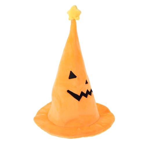 Warmhm Halloween Zauberer Hut für Frauen Leichter Kürbis Hexenhut Vielseitiges Partyaccessoire für Halloween Weihnachtsmaskeraden Karneval und Themenfeiern Lustiges Cosplay Zubehör von Warmhm