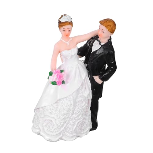 Warmhm Hochzeitstortendekoration Bräutigam Und Brautdekoration Braut Und Bräutigam Hochzeitsmittelstücke Braut Und Bräutigamfiguren Liebespaarfiguren Hochzeitstortenornament von Warmhm