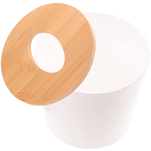 Warmhm Holz Tissue Box Runde Taschentuchbox für Wohnzimmer und Badezimmer Stilvolles Design Entnehmen für Schreibtisch und Kommode aus Hochwertigem Material von Warmhm