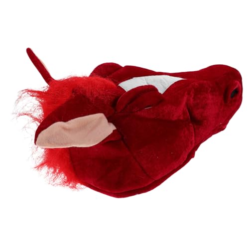 Warmhm Humorvolles Pferdekopf Kostüm Atmungsaktiver Pferdemaskenhut für Neujahrsfeier Fasching Bühnenauftritte Rollenspiele von Warmhm