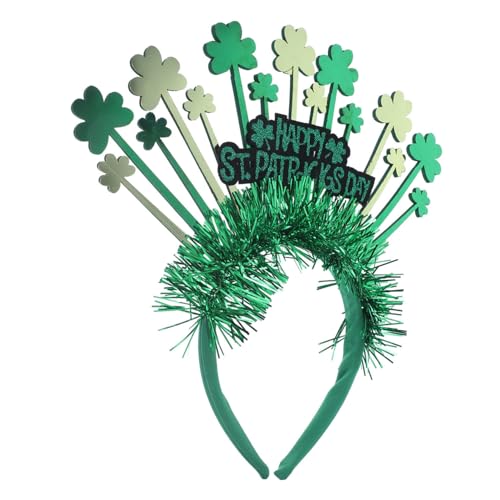 Warmhm Irish Day Stirnbänder St. Patricks Day Headbopper irisches Party-Stirnband Make-up-Stirnband Tiara St. Patricks Day Partyzubehör st. Patrick Day Stirnband Haar schmücken Irland von Warmhm