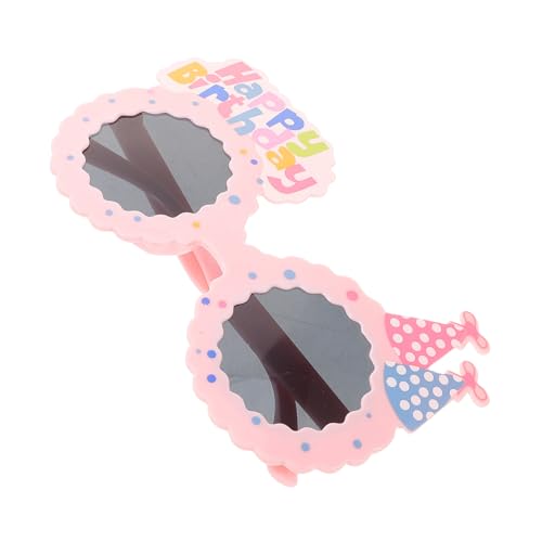 Warmhm Kreative Geburtstagsbrille mit Partyhut Design Witzige Foto Requisiten für Erwachsene für Unvergessliche Erinnerungen und Festliche Anlässe Rosa von Warmhm