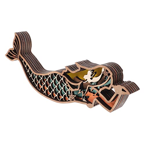 Warmhm Meerjungfrau- Aus Holz 3D-Geschnitzte Meerjungfrau-Figur Basteln Für Zuhause Warmhm Meerjungfrau- Aus Holz 3D-Geschnitzte Meerjungfrau-Figur Basteln Für Zuhause von Warmhm