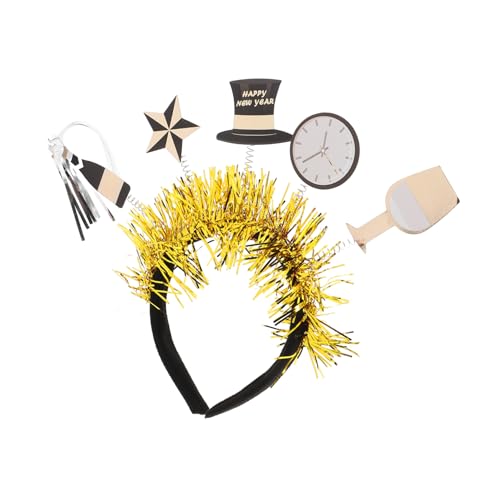 Warmhm Neujahrsparty-stirnband Haarbänder Für Erwachsene Dekorativer Haarreif Stirnbänder Für Die Silvesterparty Kopfbedeckung Kopfschmuck Für Das Neue Jahr Party-kopfschmuck Plastik von Warmhm