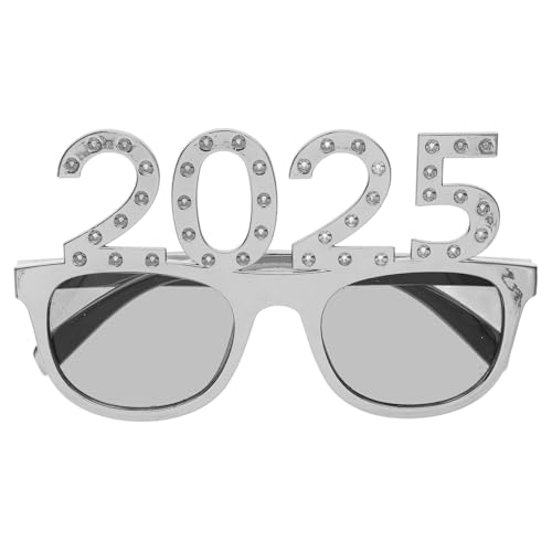Warmhm Partybrille mit Funkelnden Strasssteinen Silberner Eckiger Rahmen Leichte und Langlebige Pc Material Brille Auffälliges Accessoire für Silvester und Themenpartys Warmhm Partybrille mit Funkelnden Strasssteinen Silberner Eckiger Rahmen Leichte und Langlebige Pc Material Brille Auffälliges Accessoire für Silvester und Themenpartys von Warmhm