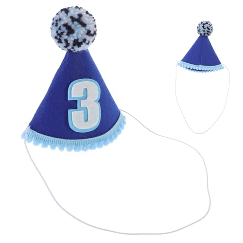 Warmhm Partyhut für Kinder Krone zum ersten Geburtstag Partyhüte zum 3. Geburtstag Tiara Stirnband Partyhüte für Kinder Partyhut-Requisite Anzahl Kopfbedeckung Geburtstag liefert Kleine von Warmhm
