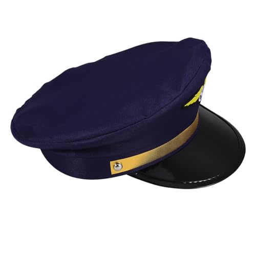Warmhm Pilotenmütze Airline-kostümzubehör Pilotenhut Für Kostümpartys Mütze Mit Airline- Für Erwachsene Kapitänsmützen Für Männer Halloween Pilotenkostüm Hut Partyhut Blue Stoff Warmhm Pilotenmütze Airline-kostümzubehör Pilotenhut Für Kostümpartys Mütze Mit Airline- Für Erwachsene Kapitänsmützen Für Männer Halloween Pilotenkostüm Hut Partyhut Blue Stoff von Warmhm