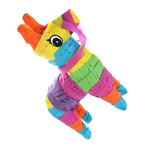 Warmhm Piñata handgefertigte Pinata aus Papier Fiesta-Partyzubehör Sombrero Mexikaner Spielzeug Spielstütze Partybevorzugung Füllung Spiel Requisiten Geschenk Alpaka Baby Kopierpapier von Warmhm