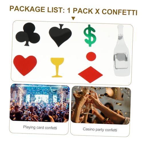 Warmhm Poker Thema Konfetti Beutel Buntes Tischdeko Streudeko Las Vegas Party Zubehör für Festival und Feierlichkeiten von Warmhm